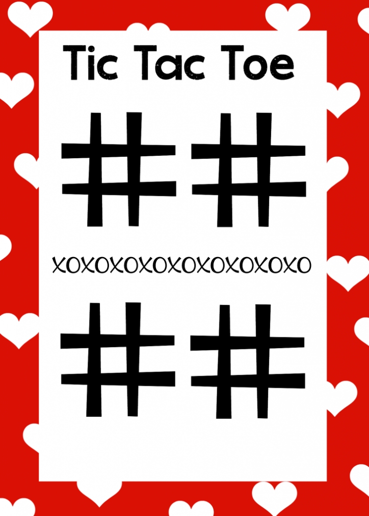 Free Printable Valentine'S Day Word Search Within Tic Tac Toe Template Word