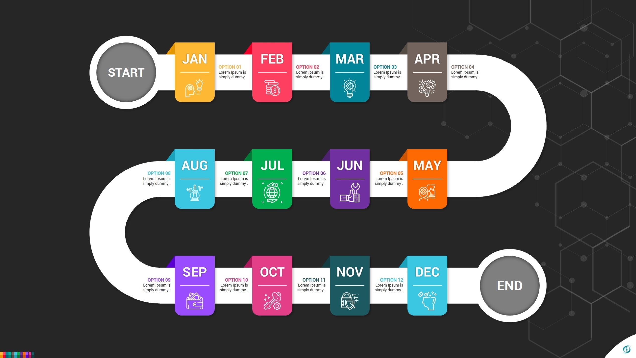 Free Process Roadmap Timeline Infographics For Powerpoint Templates Pertaining To Free Infographic Templates For Powerpoint