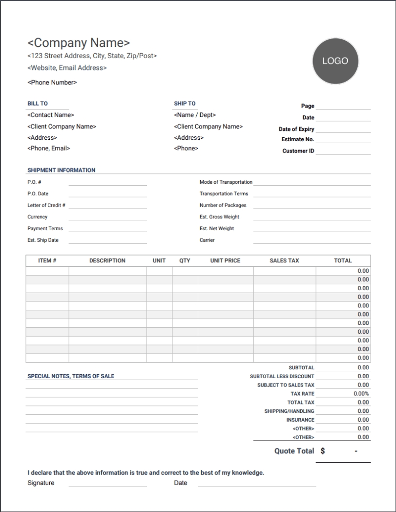 Free Proforma Invoice Template Download with Private Invoice Template