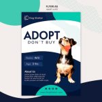 Free Psd | Adopt A Pet Flyer Template Throughout Dog Adoption Flyer Template