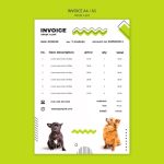 Free Psd | Adopt A Pet Poster Invoice Template With Veterinary Invoice Template