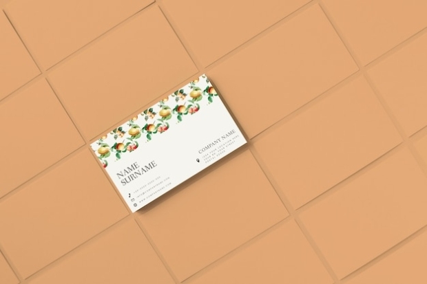 Free Psd | Floral Name Card Design Intended For Psd Name Card Template