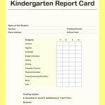 Free Report Card Template Blank Kindergarten Grooming | Meetpaulryan – Free Printable Intended For Blank Report Card Template