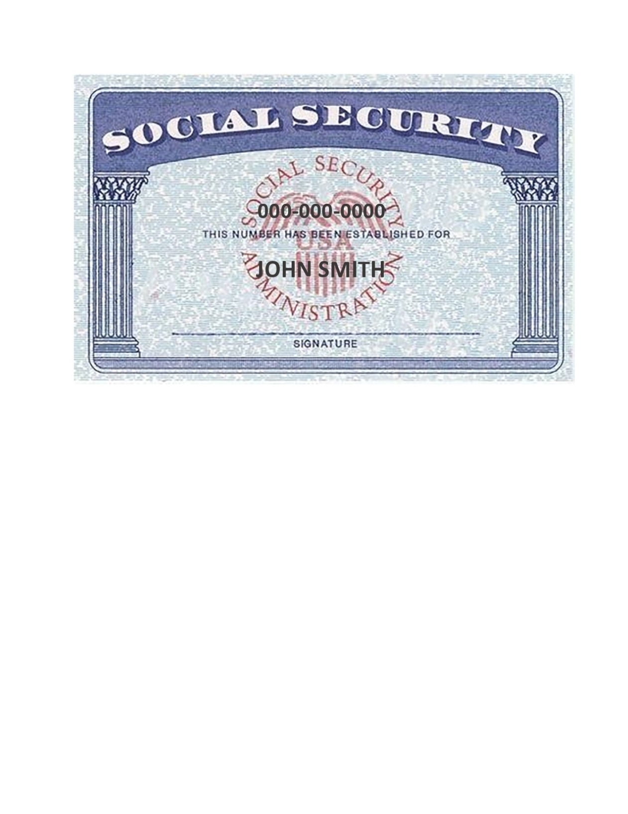 Free Social Security Card Template Photoshop - Printable Templates With Ss Card Template