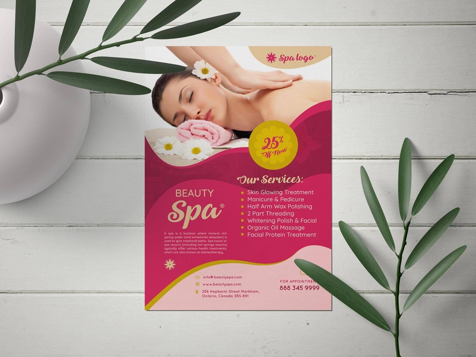 Free Spa Flyer Design Template In Psd Format - Designbolts Throughout Salon Flyers Template Free