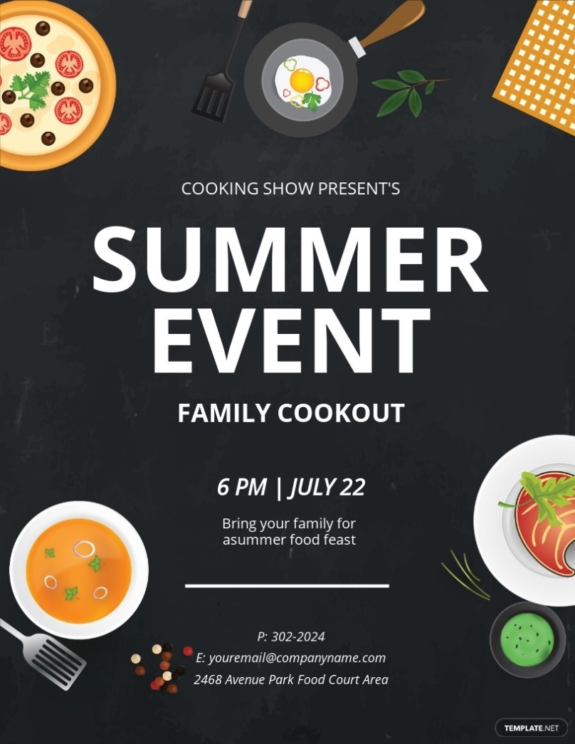 Free Summer Food Event Flyer Template | Template Regarding Free Templates For Party Flyers