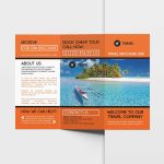 Free Travel Tri Fold Brochure Template In Three Fold Flyer Templates Free