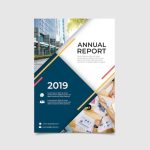 Free Vector | Abstract Annual Report Template With Photo Within Annual Report Template Word Free Download