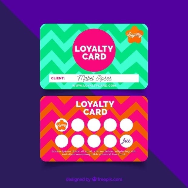 Free Vector | Abstract Loyalty Card Template With Colorful Style Regarding Loyalty Card Design Template