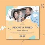 Free Vector | Adopt A Pet Flyer Template For Dog Adoption Flyer Template