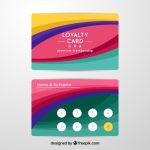 Free Vector | Colorful Loyalty Card Template With Abstract Design Inside Loyalty Card Design Template