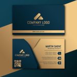 Free Vector | Gold Foil Business Card Template In Free Editable Printable Business Card Templates