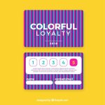 Free Vector | Modern Loyalty Card Template With Colorful Style Inside Loyalty Card Design Template