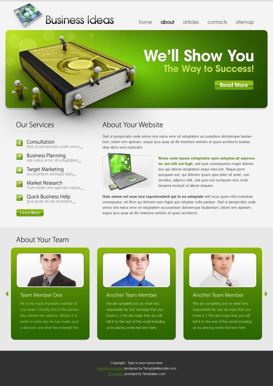 Free Website Template – Business Ideas Within Small Business Website Templates Free
