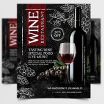 Free Wine Restaurant Event Psd Flyer Template - Stockpsd pertaining to Wine Flyer Template