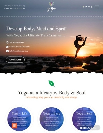 Free Yoga Instructor Html5/Css3 Website Template & Theme | Template Intended For Estimation Responsive Business Html Template Free Download