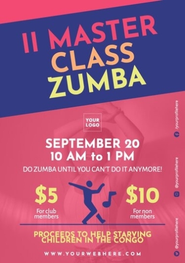 Free Zumba Flyer Templates To Edit Online With Free Zumba Flyer Templates