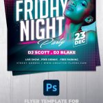 Friday Night Club Flyer - Photoshop Template - Creative Flyers for Free Nightclub Flyer Templates