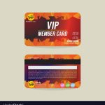 Front And Back Vip Member Card Template Royalty Free Vector Within Template For Membership Cards