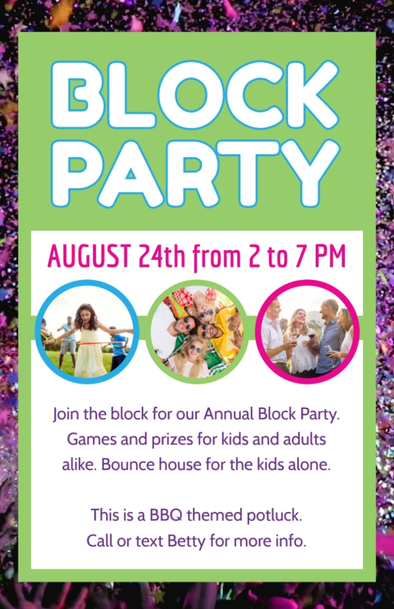 Fun Block Party Flyer Template | Mycreativeshop For Block Party Template Flyers Free