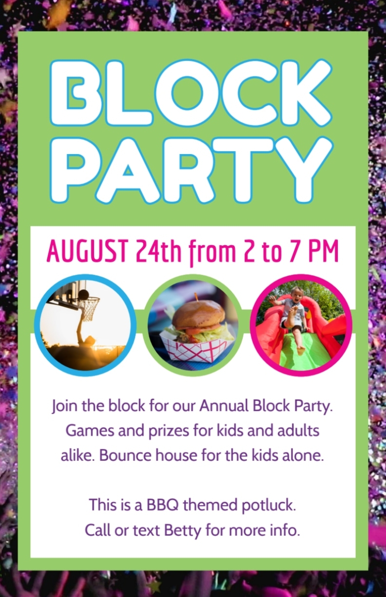 Fun Block Party Flyer Template | Mycreativeshop Pertaining To Block Party Flyer Template Free