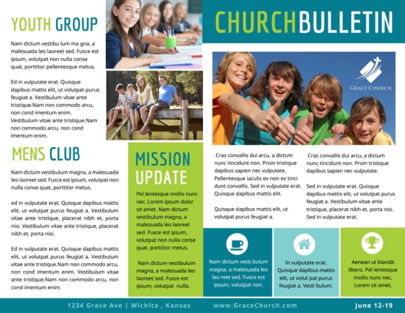 Fun Church Bulletin Template | Mycreativeshop In Bulletin Board Flyer Template