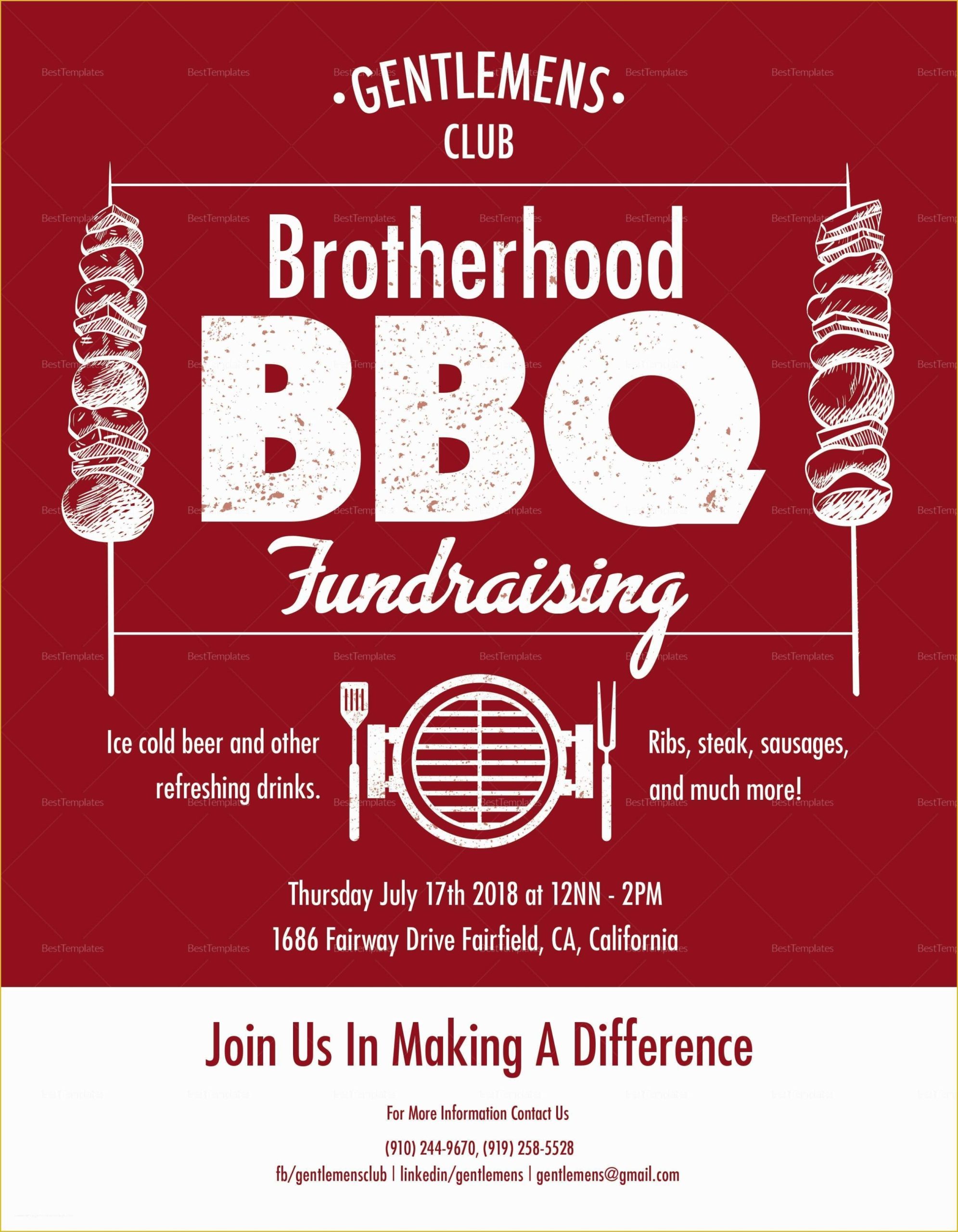 Fundraiser Flyer Template Free Of Barbecue Fundraising Flyer Design Template In Psd Word Intended For Bbq Fundraiser Flyer Template