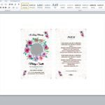 Funeral Prayer Card Template Editable Ms Word & Photoshop – Etsy Pertaining To Prayer Card Template For Word