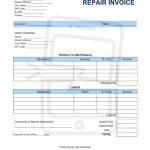 Garage Invoice Download Free : Vehicle Repair Invoice Template For Excel – Darcy Verchalsold Regarding Garage Repair Invoice Template