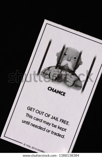 Get Out Jail Free Card Hasbros Stock Photo (Edit Now) 1388138384 Inside Get Out Of Jail Free Card Template
