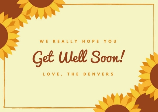 Get Well Soon Card Template With Get Well Card Template