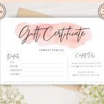 Gift Voucher Gift Certificate Template. Editable Gift Card | Etsy Pertaining To Donation Cards Template