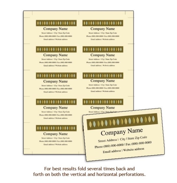 Golden Design Business Card – Southworth With Southworth Business Card Template