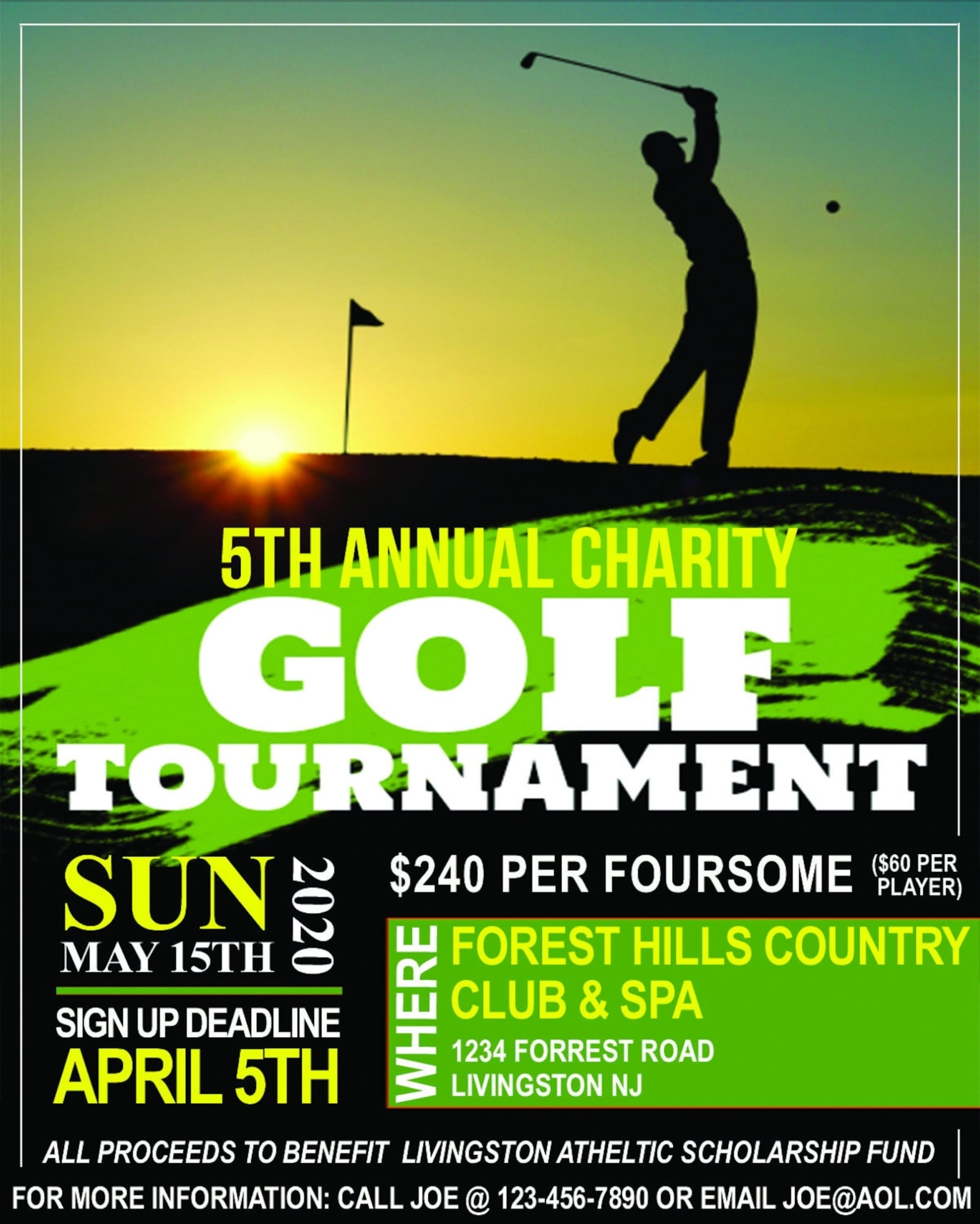 Golf Tournament Fundraiser Flyer Editable Event Flyer | Etsy Pertaining To Golf Outing Flyer Template