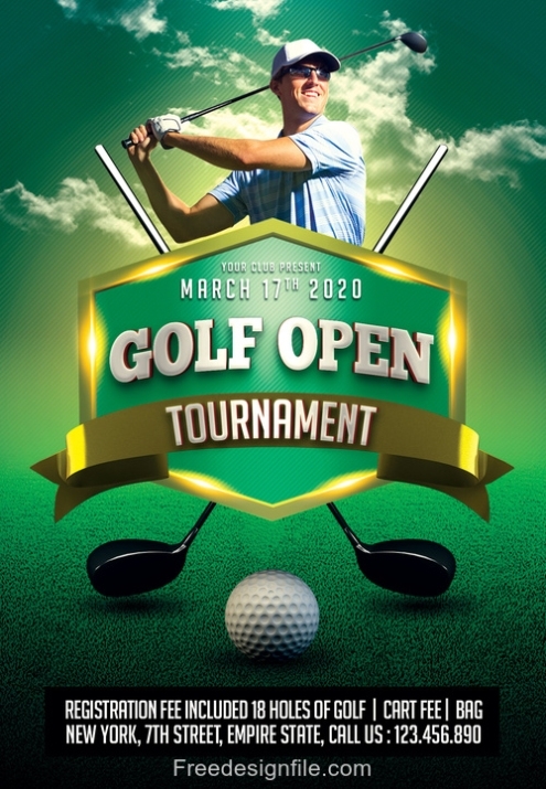 Golf Tournament Psd Flyer Template Free Download Throughout Golf Outing Flyer Template