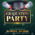 Graduation Party Template Or Flyer Design. Stock Illustration - Illustration Of Board, Green in Graduation Party Flyer Template