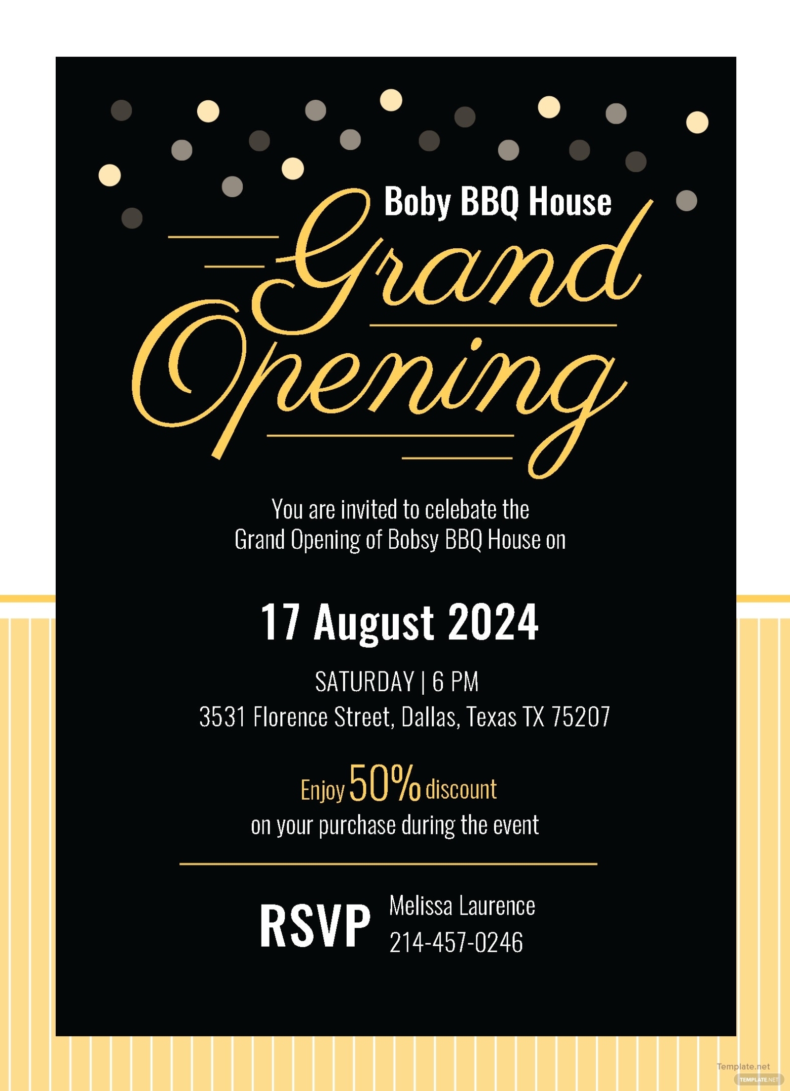 Grand Opening Invitation Card Template In Adobe Illustrator, Microsoft Word, Publisher, Apple Pertaining To Business Launch Invitation Templates Free