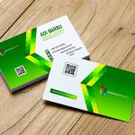 Green Abstract Business Card Free Psd Template - Graphicsfamily intended for Psd Visiting Card Templates