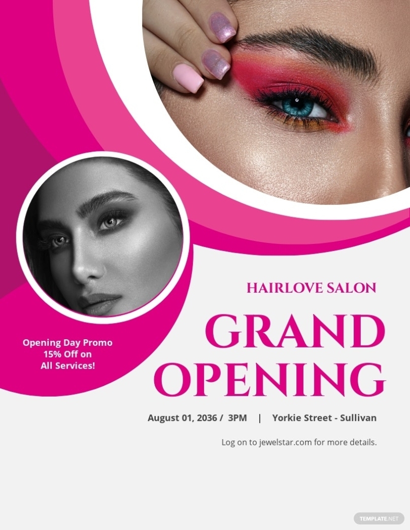 Hair Salon Grand Opening Flyer Template [Free Jpg] - Google Docs For Salon Flyers Template Free