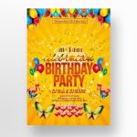 Happy Birthday Party Flyer Template For Free Download On Pngtree Pertaining To Free Birthday Flyer Templates