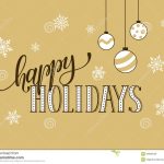 Happy Holidays Card Stock Vector. Illustration Of Template - 65066046 in Happy Holidays Card Template
