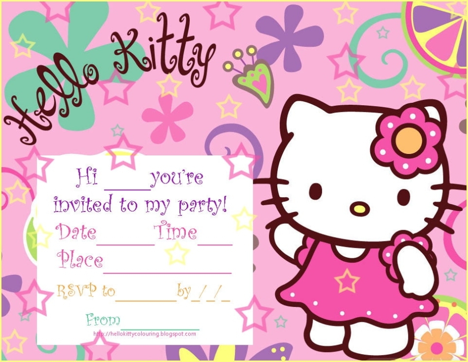Hello Kitty Birthday Invitations | Free Printable Birthday Invitation Templates - Bagvania With Hello Kitty Birthday Card Template Free