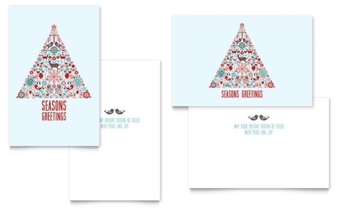 Holiday Art Greeting Card Template Design Within Adobe Illustrator Christmas Card Template