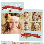 Holiday Christmas Photo Card Template For Photographers Within Holiday Card Templates For Photographers