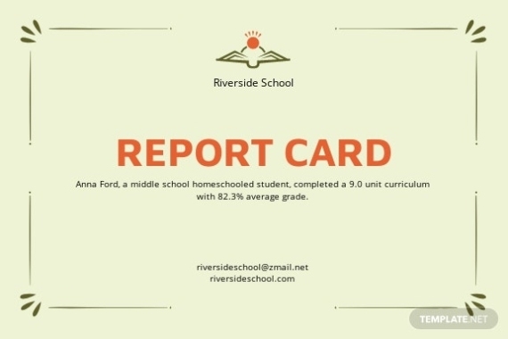 Homeschool Middle School Report Card Template - Google Docs, Illustrator, Word, Psd, Publisher Inside Homeschool Report Card Template Middle School