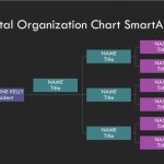 Horizontal Organization Chart Slide (Multicolor On Black), Widescreen Template For Powerpoint Pertaining To Microsoft Powerpoint Org Chart Template