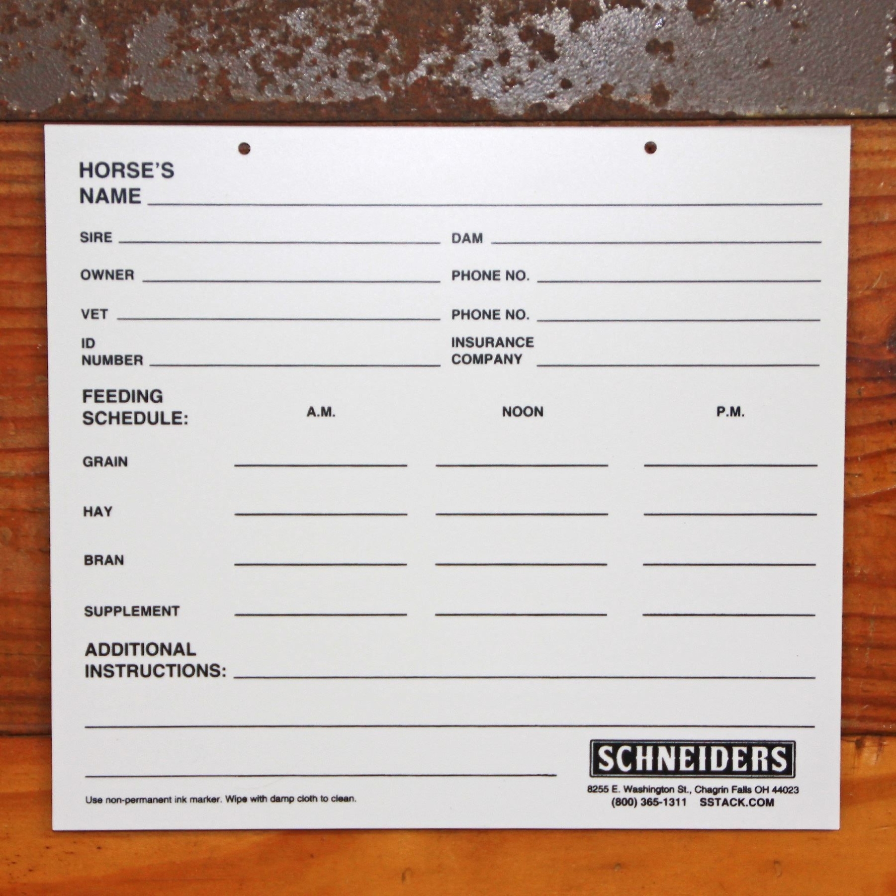 Horse Stall Card Template Inside Horse Stall Card Template