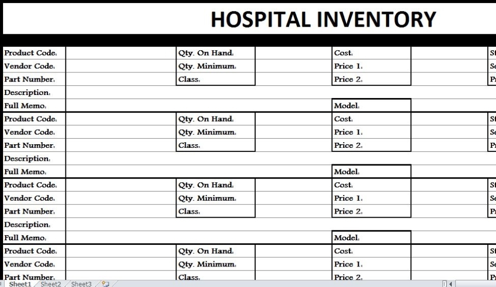 Hospital Inventory List – My Excel Templates Pertaining To Free Laundromat Business Plan Template