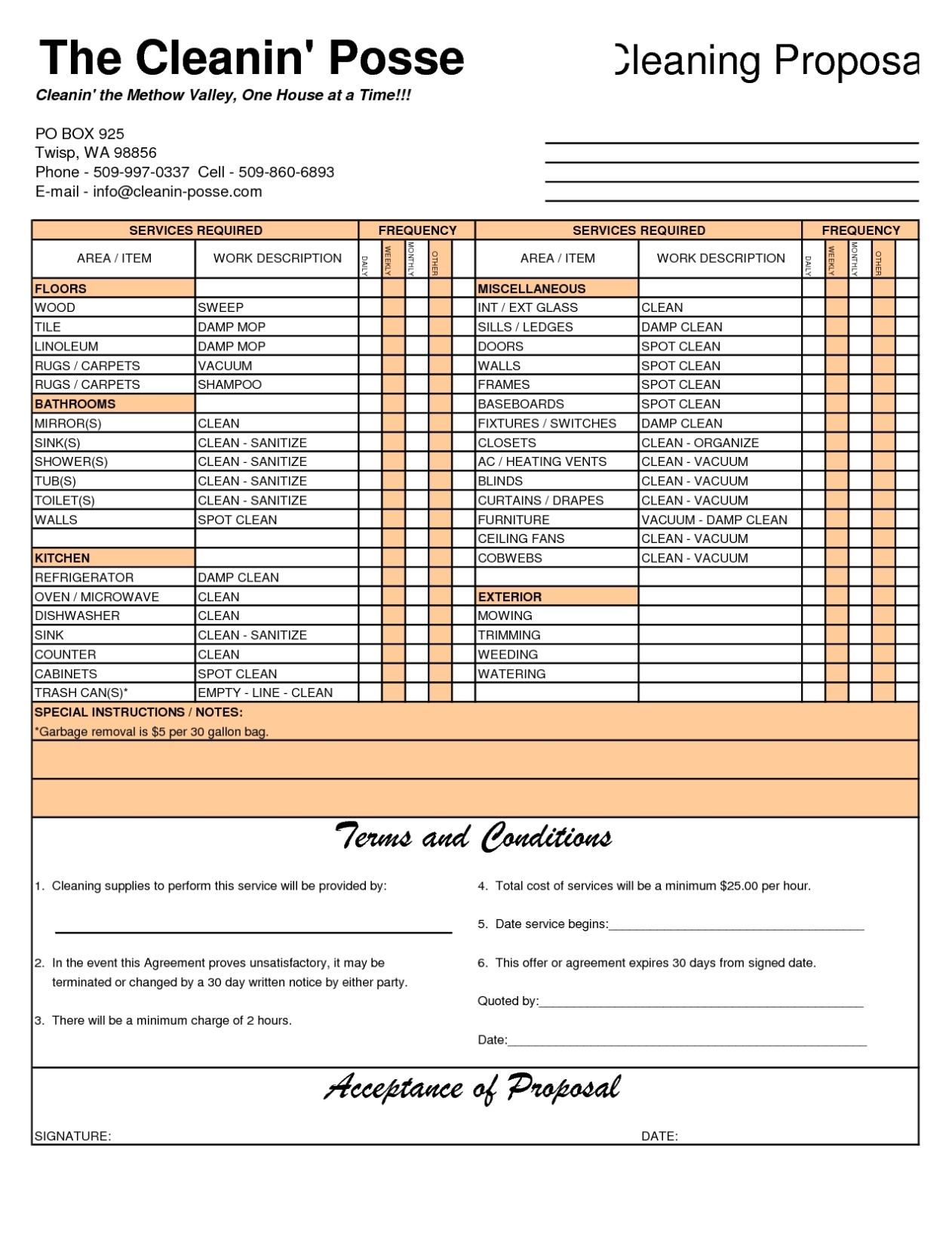 House Cleaning Invoice Template * Invoice Template Ideas With Regard To House Cleaning Invoice Template Free