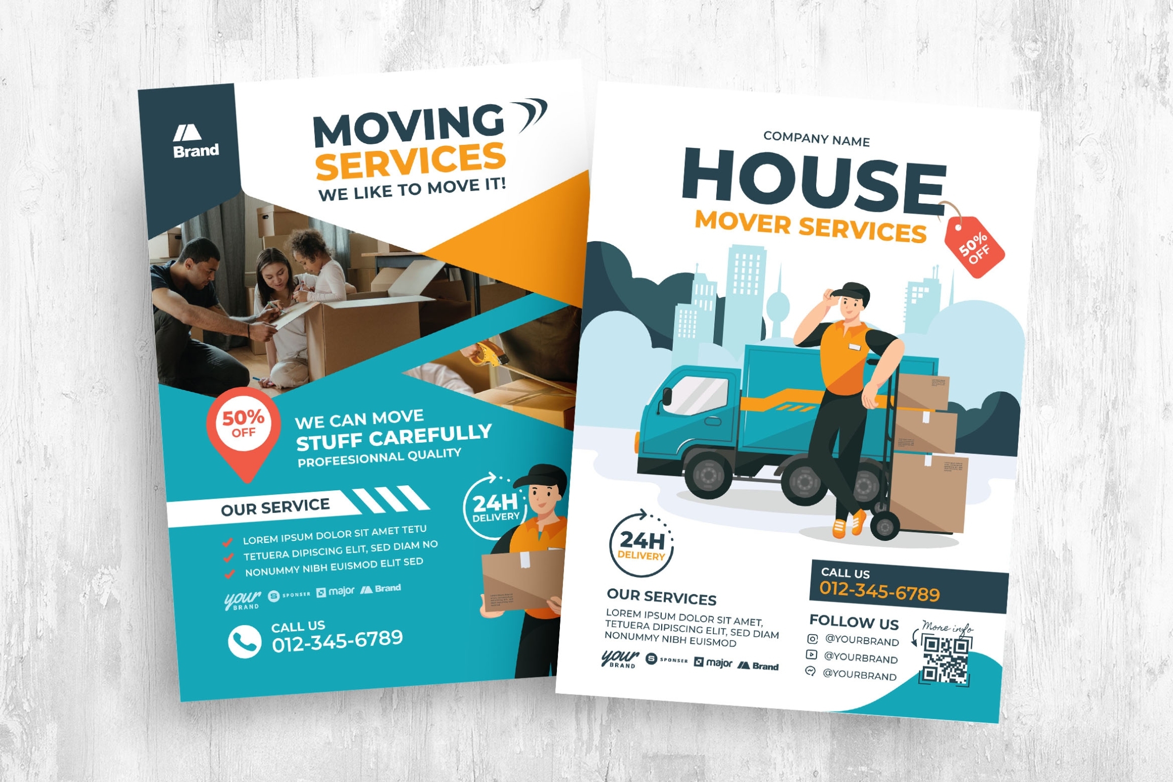 House Mover Flyer Template [Psd, Ai, Vector] – Brandpacks Pertaining To Moving Flyer Template